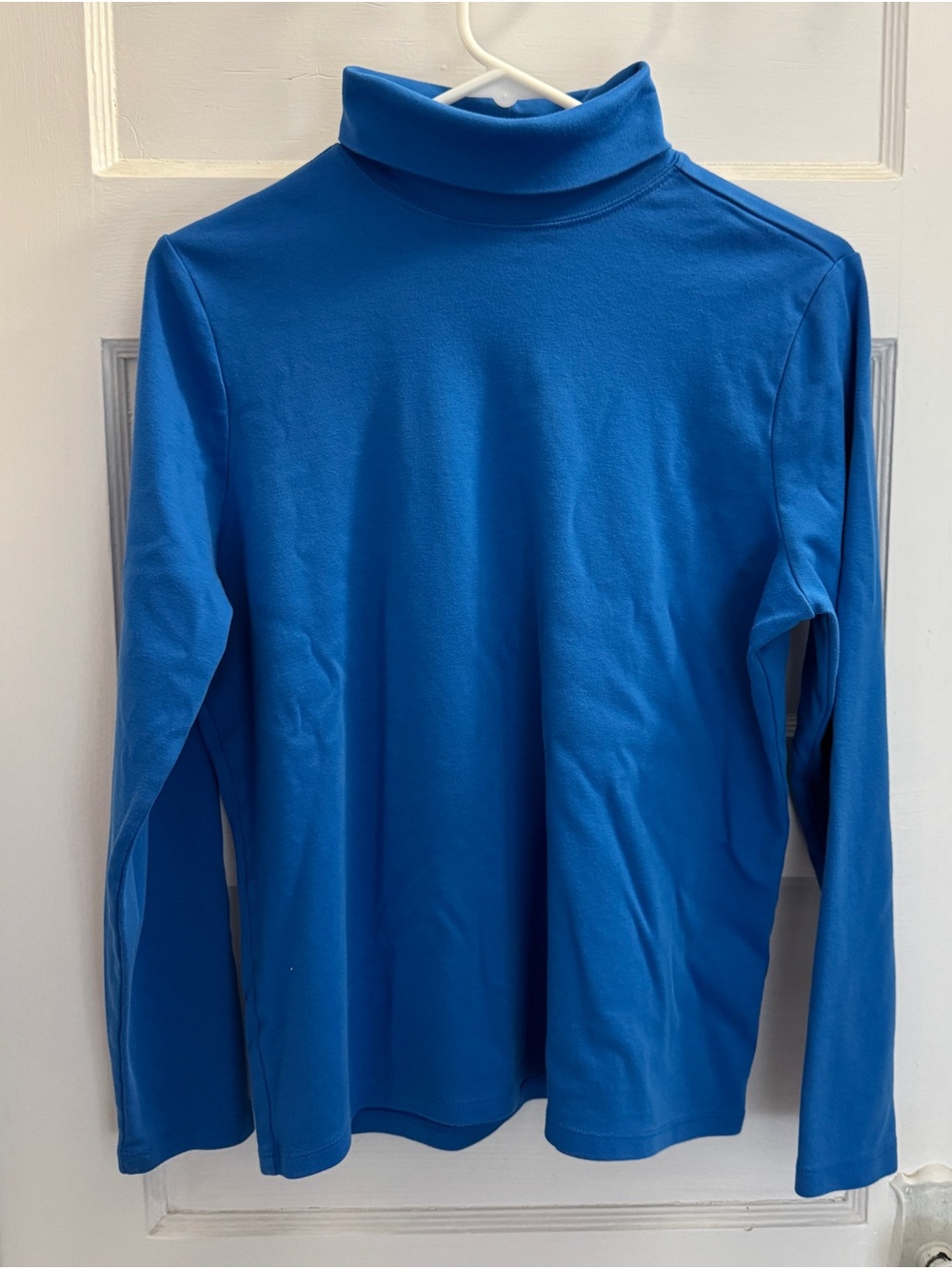 L.L.Bean 100% Supima Cotton Women’s Large Blue Turtleneck Long Sleeve Top